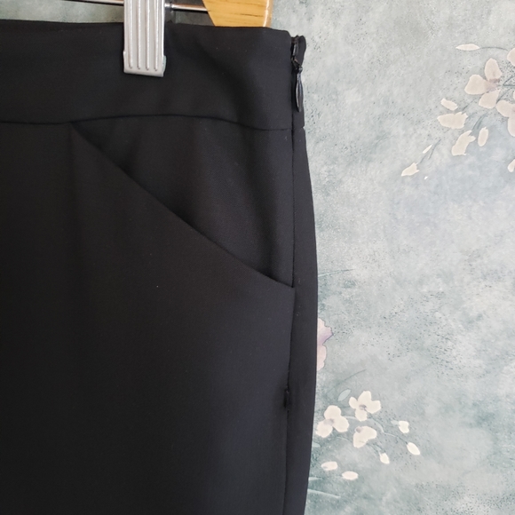 Nwot Theory Wool Mini Black Skirt - Picture 4 of 6